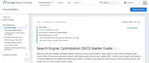 Google SEO Starter Guide