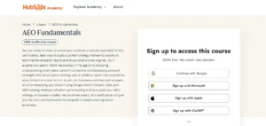 HubSpot AEO Fundamentals Certification image