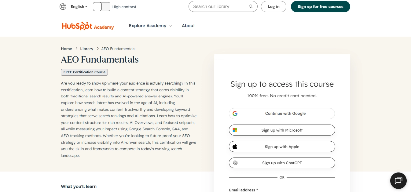 HubSpot AEO Fundamentals