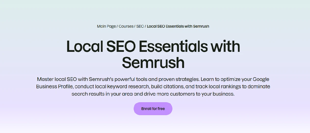 Local SEO Essentials with Semrush