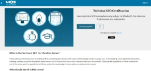Moz Technical SEO Certification