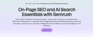 On-Page SEO and AI Search Essentials with Semrush
