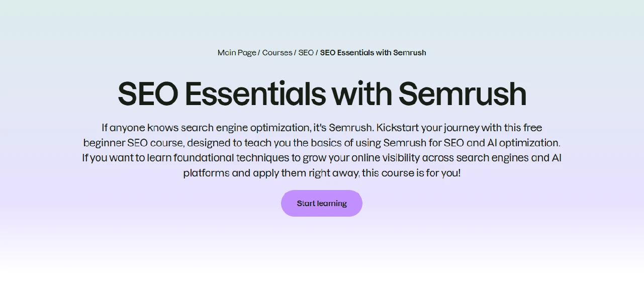 Semrush SEO Essentials