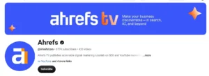 best seo courses in 2026 chanel ahrefs tv youyube