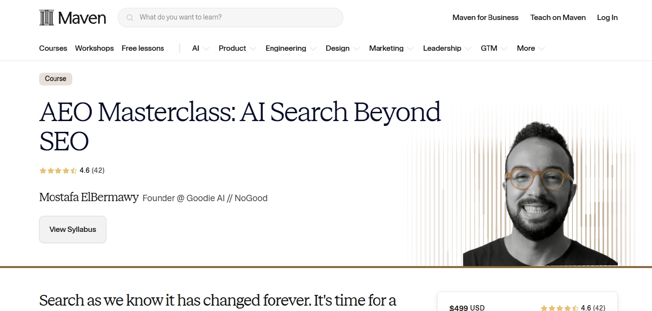 AEO Masterclass AI Search Beyond SEO maven