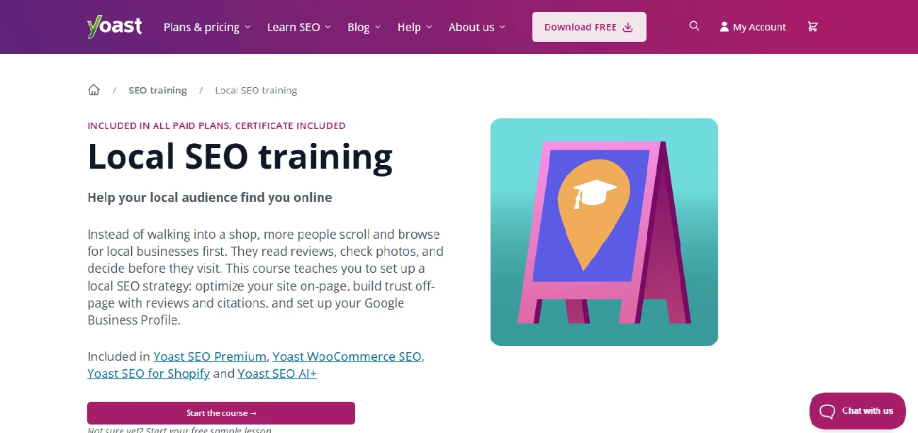 Local SEO training, yoast