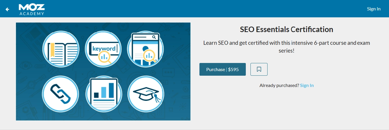 Moz SEO Essentials Certification